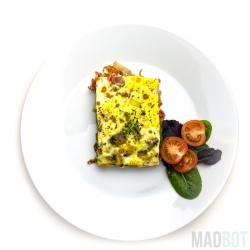 Ovnomellet med svampe og chorizo